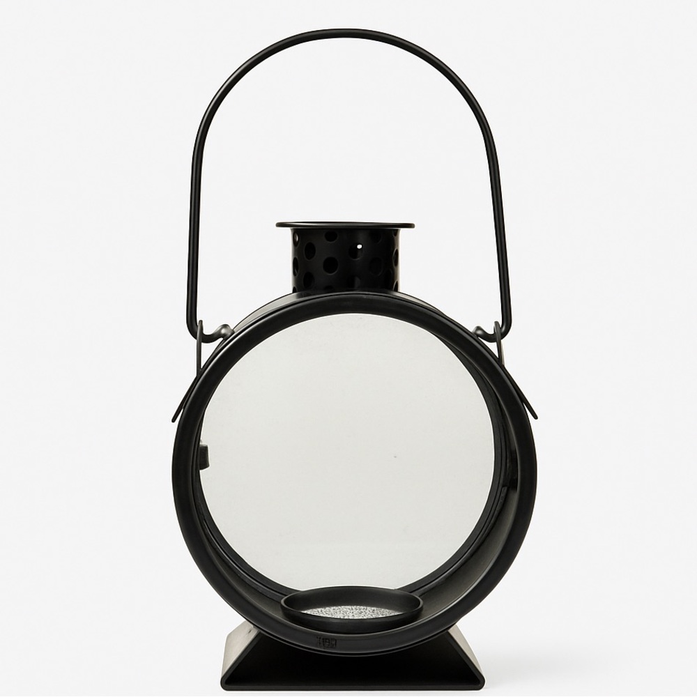 Vintage inspired lantern tea light lantern candle holder small black lantern